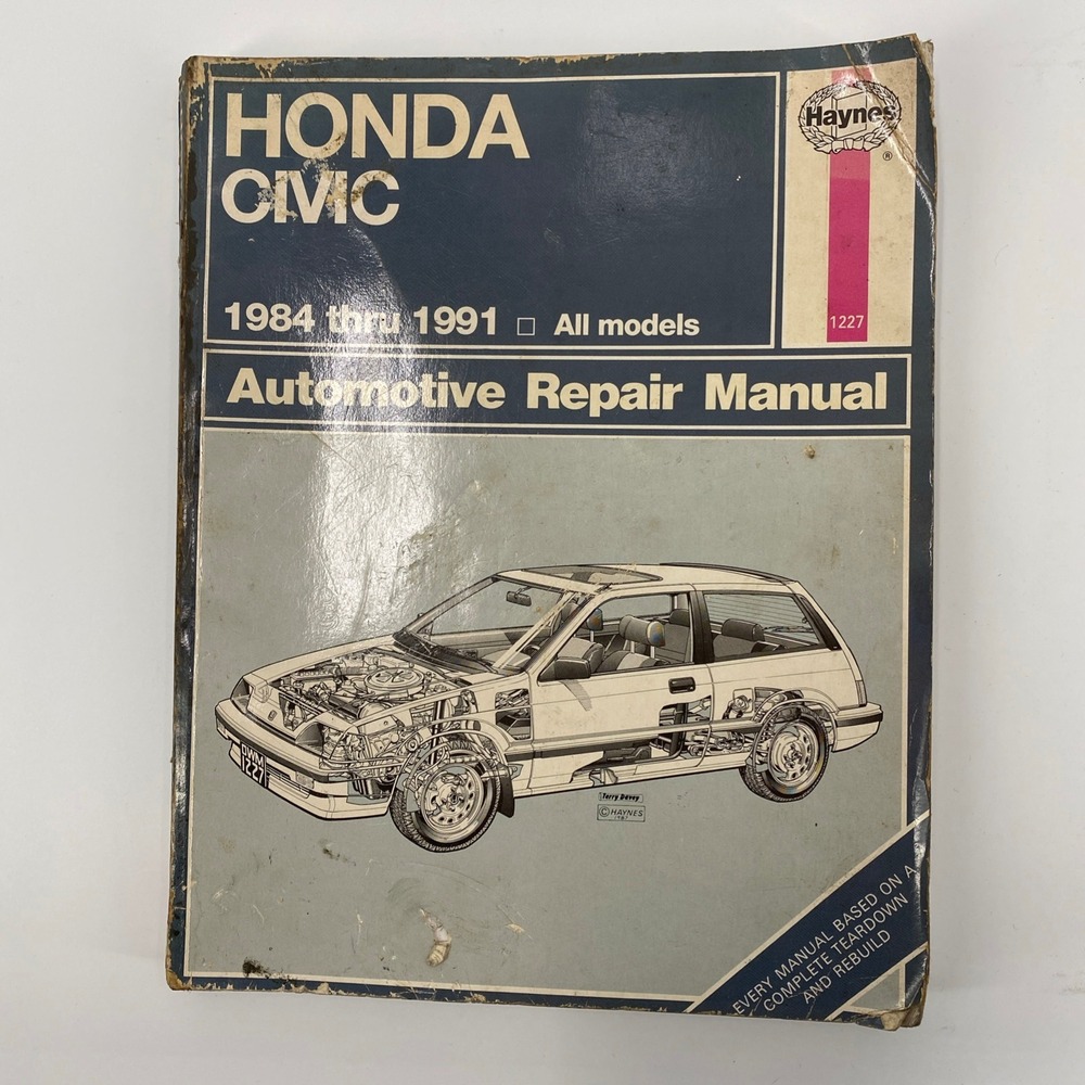 Haynes Honda Civic Repair Manual 1984-1991 CRX Wagon‎ 1227 Automotive DIY